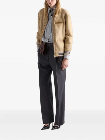 Prada Light Mohair Pants In Multi