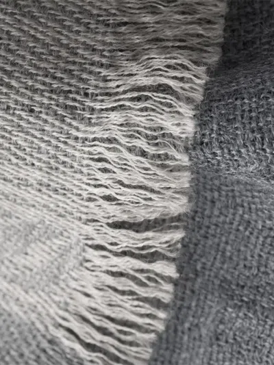 Prada Wool And Silk Stole In White