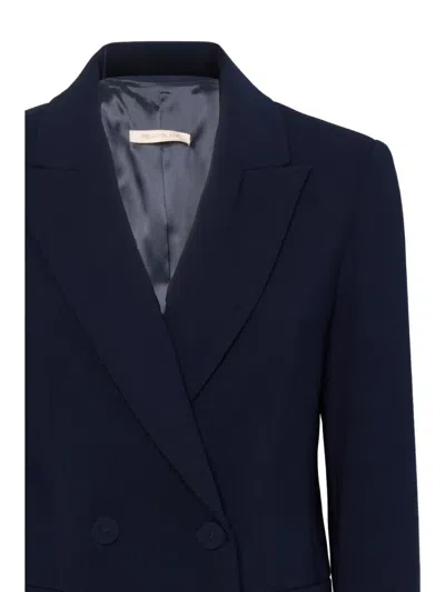 Pennyblack Double-breasted Polyester Blazer In Blue
