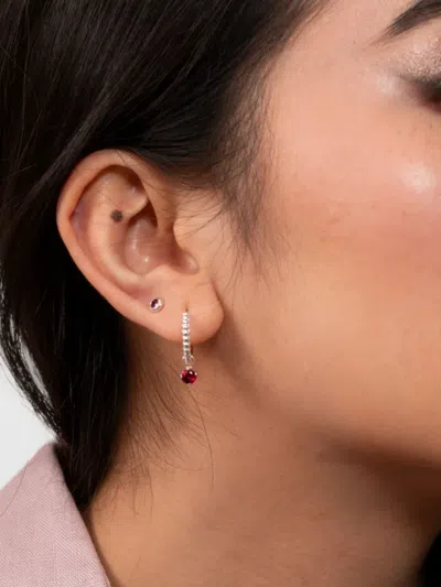 Dower & Hall Dewdrop Ruby Earrings In Gold