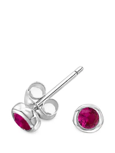 Dower & Hall Dewdrop Ruby Earrings In Gold
