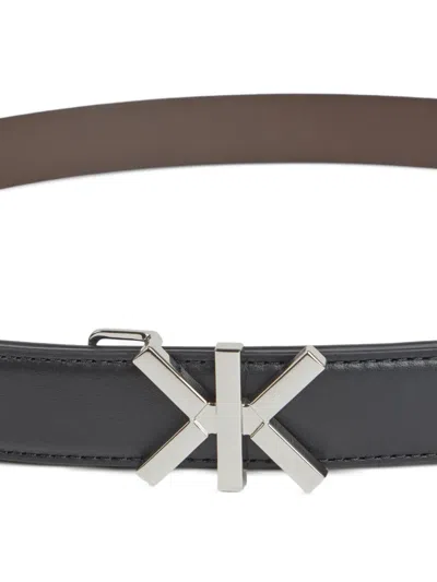 Kenzo Double K Reversible Belt In White