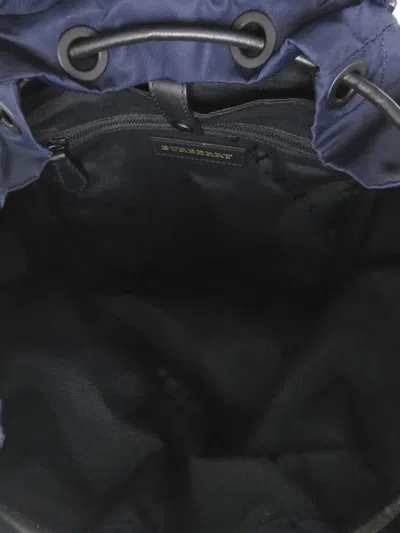 Pre-owned Burberry 2000-2017 Large Nylon Runway Backpack In Blue