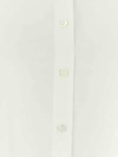 Loewe Logo-embroidered Cotton-poplin Shirt In White