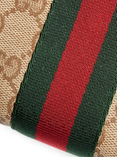 Gucci Small Wallet With Web In Brown
