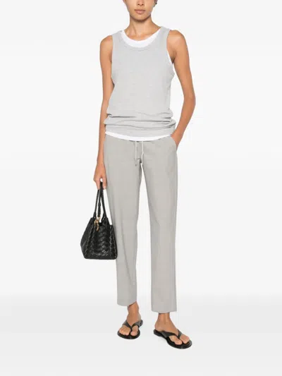 Panicale Drawstring Straight-leg Trousers In Gray