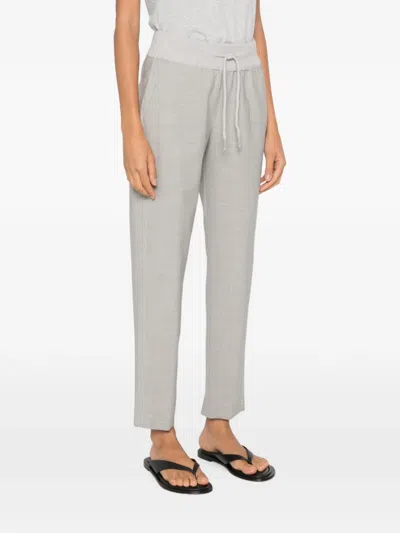 Panicale Drawstring Straight-leg Trousers In Gray
