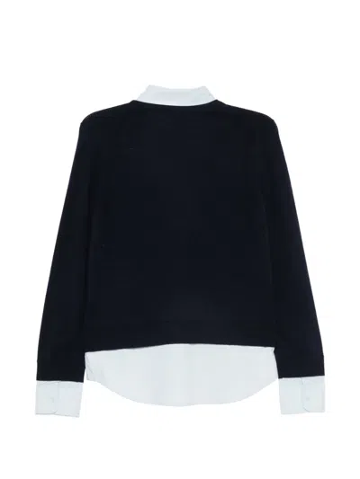 Semicouture Layered-effect Cardigan In Multi