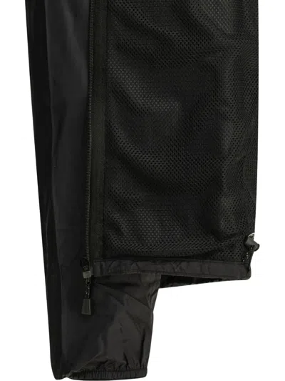 Montbell Wind Blast Logo-print Hooded Jacket In Black