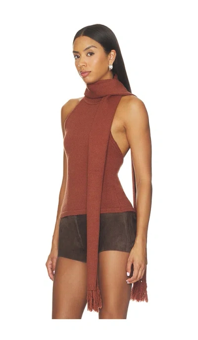 Ser.o.ya Austyn Knit Top In Brown