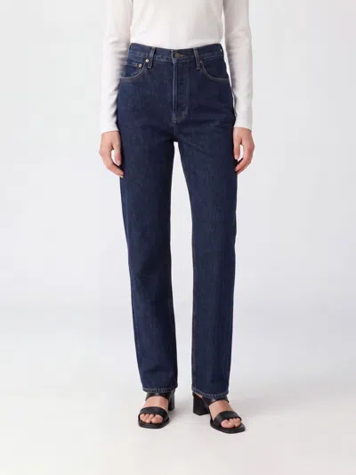 Agolde Kelly High-rise Straight Jeans In Blue