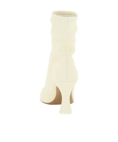 Neous Woman Ankle Boots Ivory Size 8 Soft Leather In Neutral