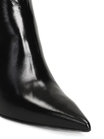 Chantal Pointed-toe Leather Ankle Boots In Multi