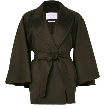 Max Mara Verna Belted Coat In Black