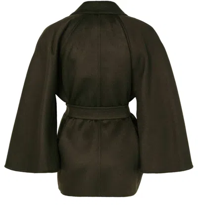 Max Mara Verna Belted Coat In Black