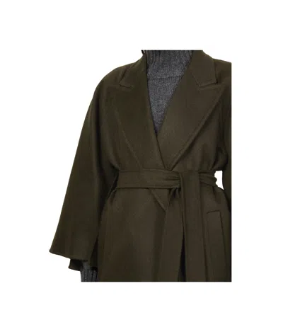 Max Mara Verna Belted Coat In Black