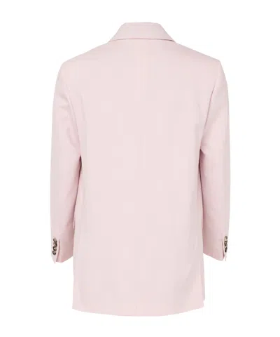 Max Mara Double-breasted Blazer In Pink