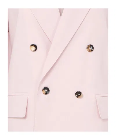 Max Mara Double-breasted Blazer In Pink