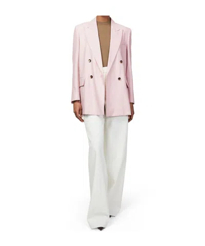 Max Mara Double-breasted Blazer In Pink