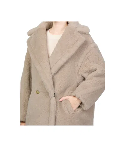 Max Mara Alpaca And Virgin Wool Hooded Coat In Neutral