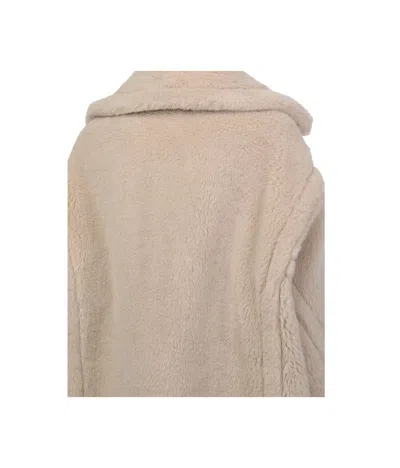 Max Mara Alpaca And Virgin Wool Hooded Coat In Neutral