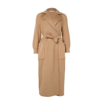 Max Mara Berard Long Coat In Brown