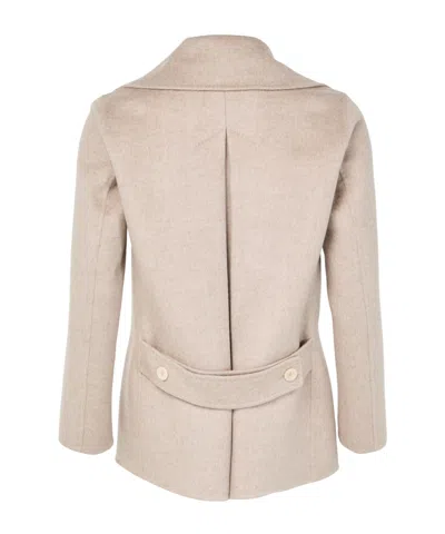 Max Mara Double-breasted Coat In Pink