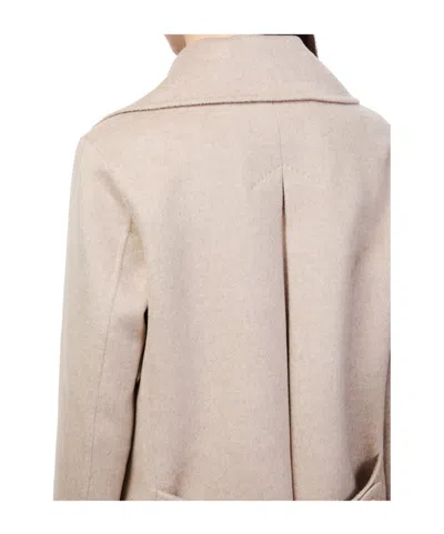 Max Mara Double-breasted Coat In Pink