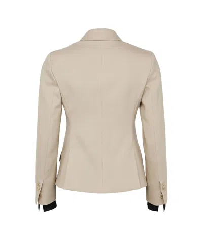 Max Mara Double-breasted Virgin Wool Blazer In Nude