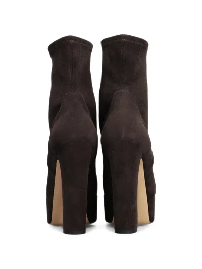 Casadei Platform Ankle Boots In Brown