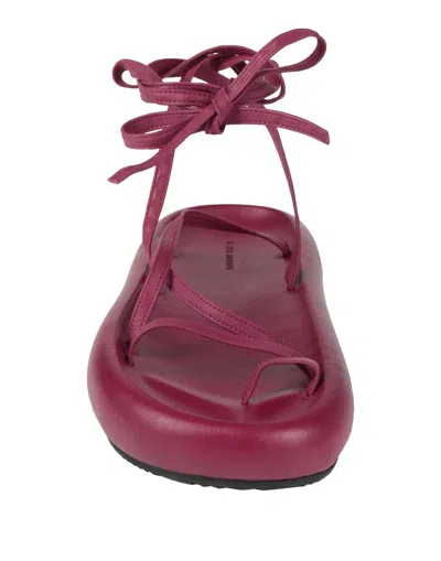 Isabel Marant Flat Leather Sandals In Red