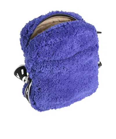 Marni Solid Color Velvet Small Bag In Blue