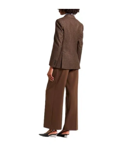 Max Mara Single-breasted Blazer In Brown