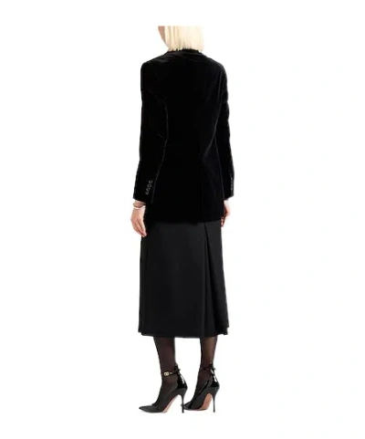 Max Mara Double-breasted Blazer In Black
