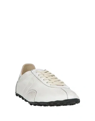 Maison Margiela Drawstring Low Top Sneakers In White