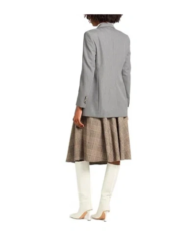 Max Mara Double-breasted Blazer In Gray