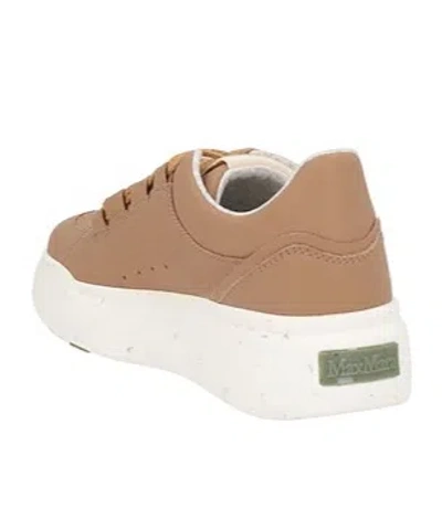 Max Mara Leather Active Sneakers In Brown