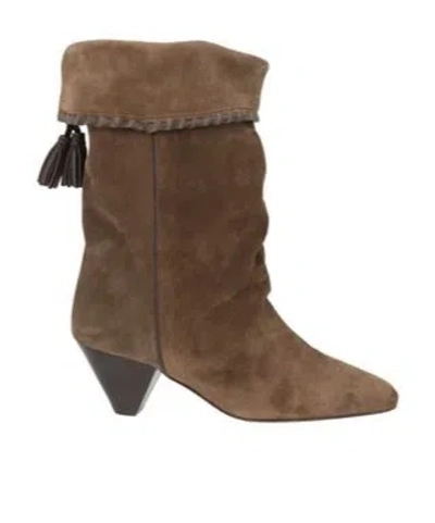 Isabel Marant Round Toe Platform Leather Boots In Multi