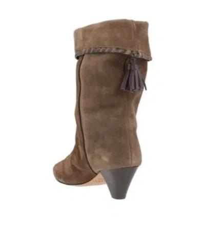 Isabel Marant Round Toe Platform Leather Boots In Multi