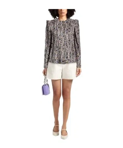 Isabel Marant Satin Pattern Blouse In Black