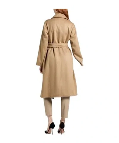 Max Mara Colored Long Wool Coat In Nude