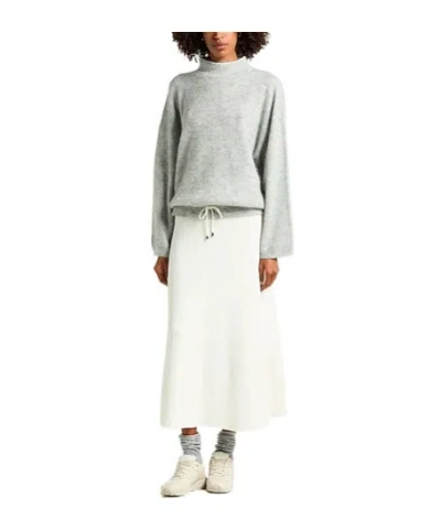 Brunello Cucinelli Drawstring Roll-neck Sweater In Gray