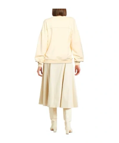 Max Mara Minimal Soft Sweatshirt In White