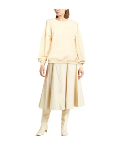 Max Mara Minimal Soft Sweatshirt In White
