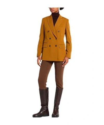 Max Mara Double-breasted Blazer In Brown