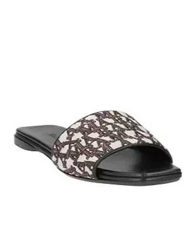 Max Mara Logo-print Sandals In Black