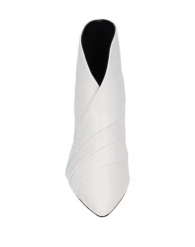Isabel Marant Acna Leather Ankle Boots In White