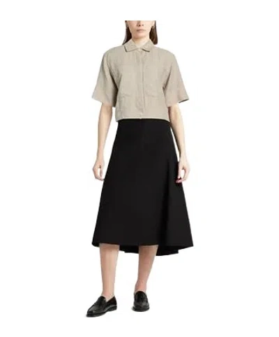 Max Mara Woman Jacket Khaki Size 12 Linen In Nude
