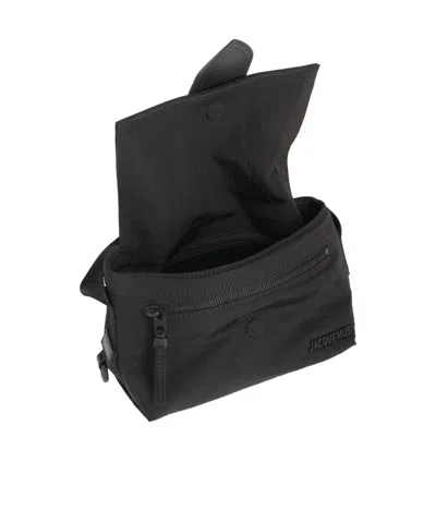 Jacquemus Medium Solid Leather Shoulder Bag In Black