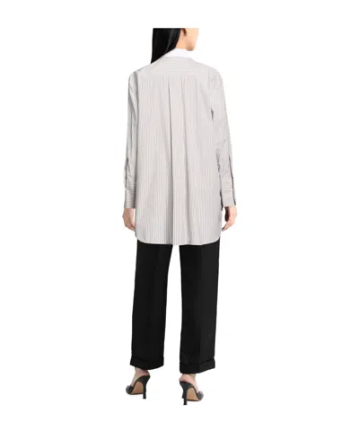 Max Mara Striped Shirts In White